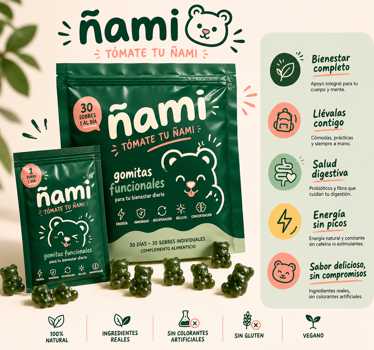 Ñami — gominolas funcionales y packaging