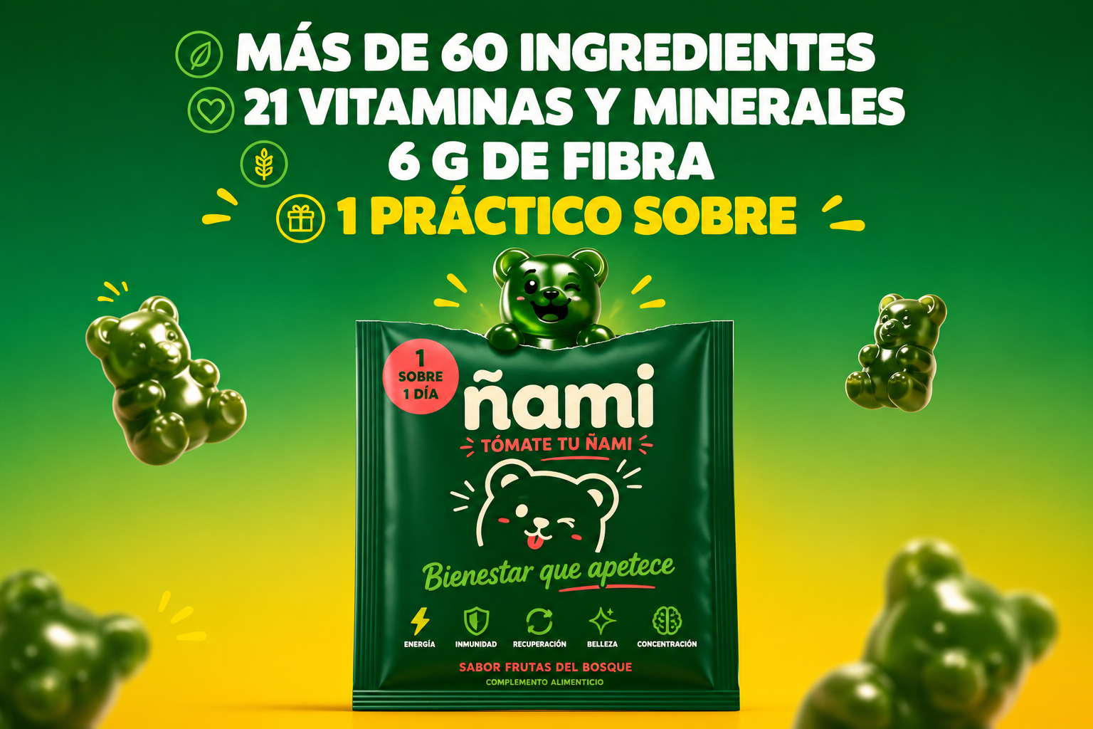 Gominolas Ñami — sabor y textura